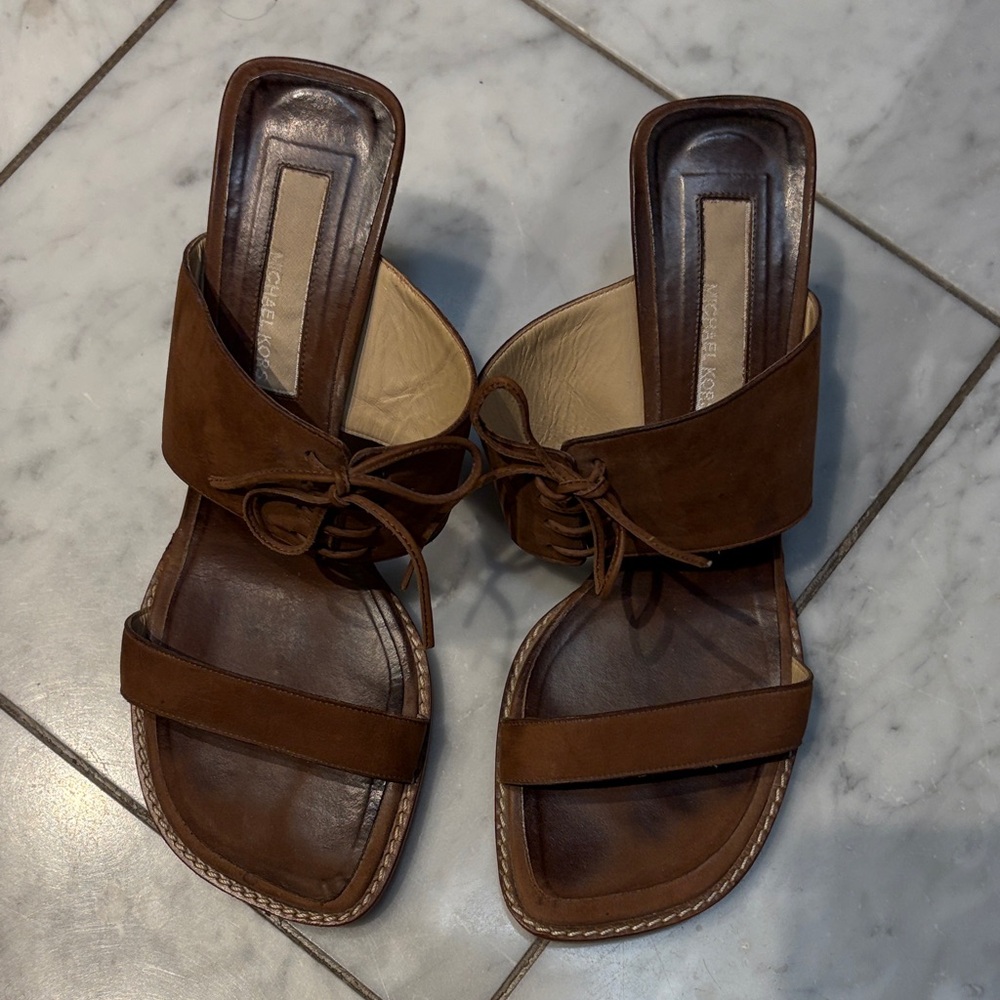 Michael Kors Brown nubuck Women's Sandals